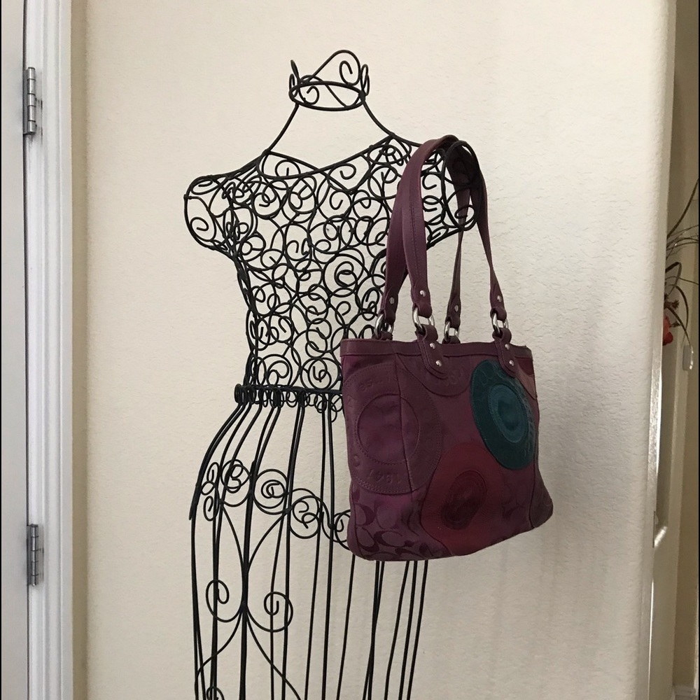 Purple Coach purse.